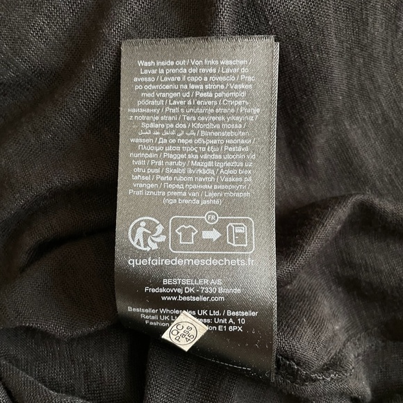 NWT Vero Moda Sparkly V-Neck Black Cotton Batwing Top Size XL-2X (US 20) - Picture 7 of 7